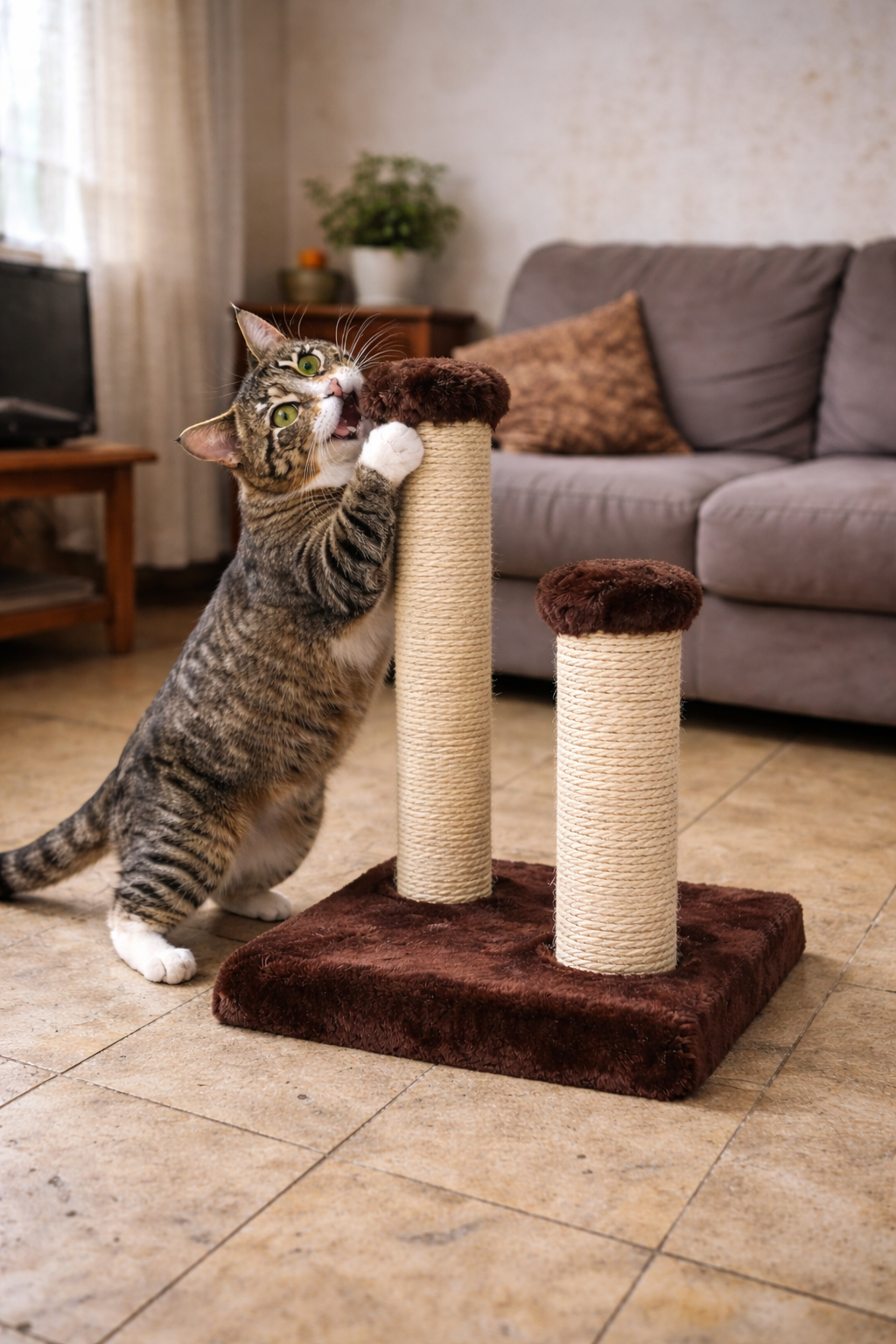 Brinquedo Interativo Arranhador para Gatos - Diversão e Estímulo Diário